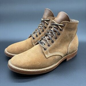 Viberg‎ x Mr Porter Boondocker Service Boots Men's 8.5 Tan Roughout Suede